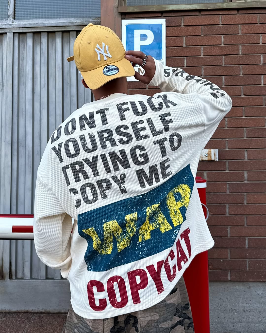 “COPYCAT WAR” HEAVY WAFFLE LONG SLEEVE
