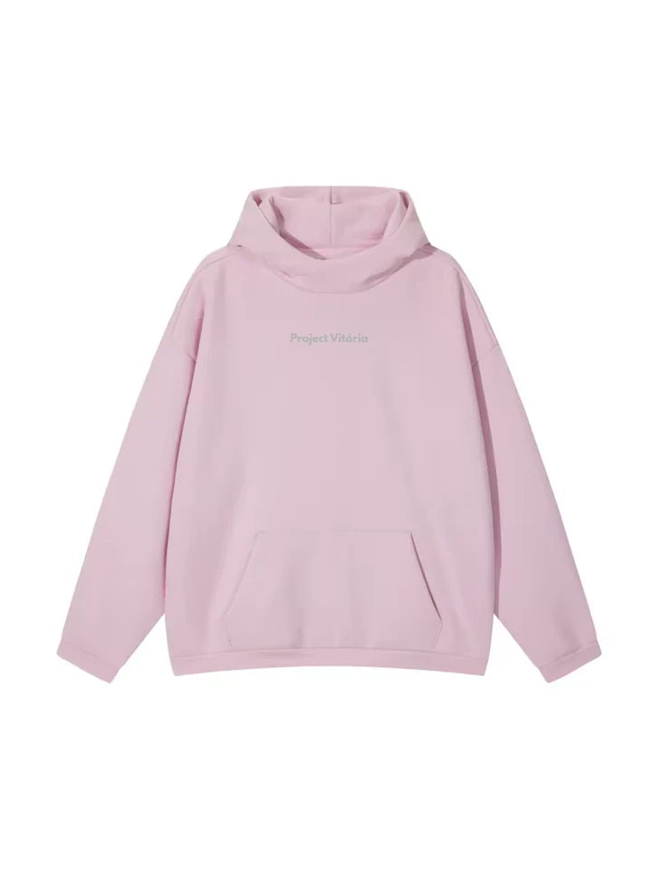 Mockneck Pink Hoodie